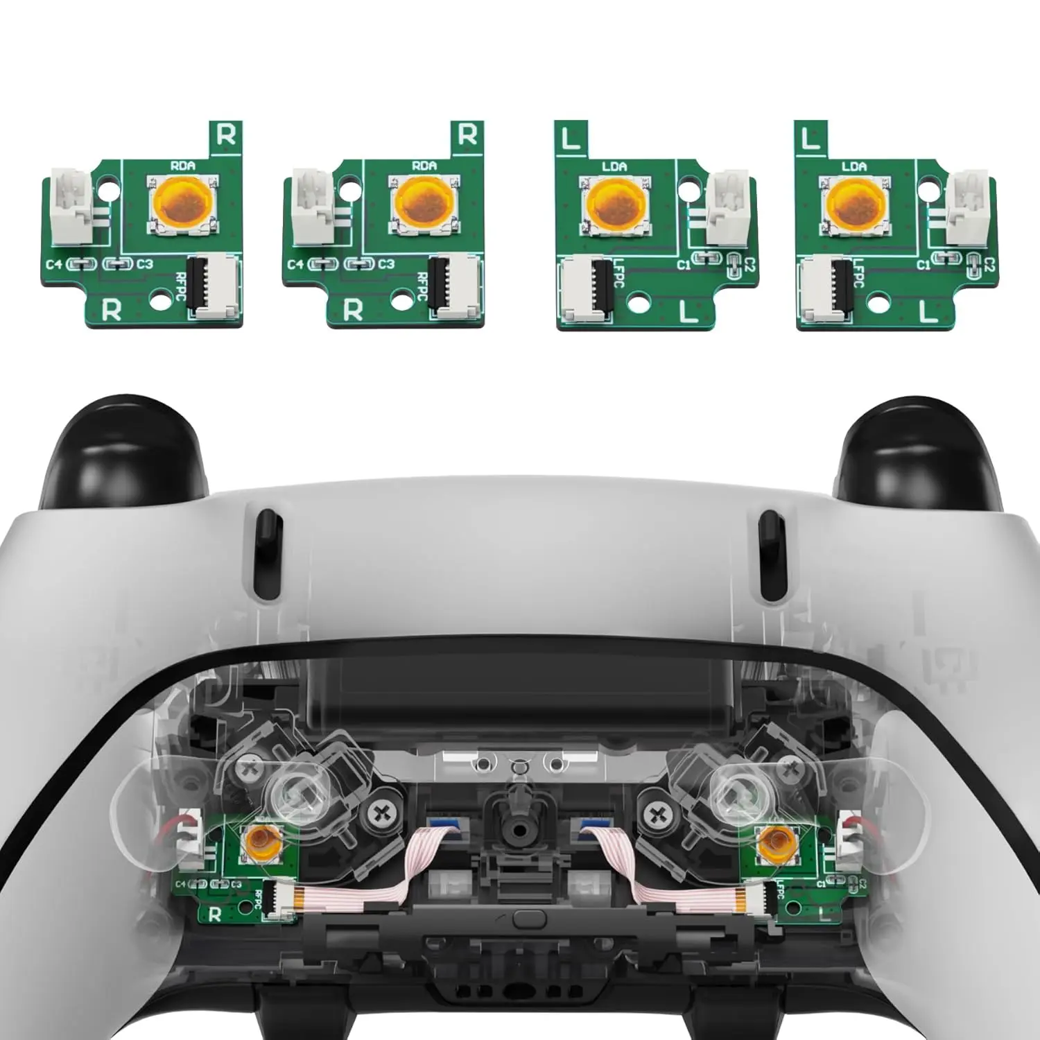 eXtremeRate Back Paddles Replacement Tactile Switch Board Kit for PS5 Edge Controllers, Custom Redesigned LB RB Buttons Enhancement Repair Accessories - 3.5N Tactile Switches, Console Controller Game Console Accessories