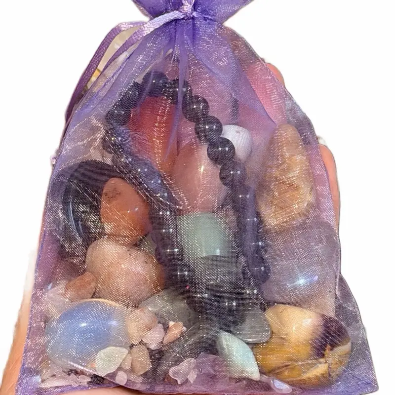 Goddess Crystal Confetti, Natural Rose Quartz, Amethyst, Rhodonite, Kunzite & Labradorite Decor for Weddings, Home Accents