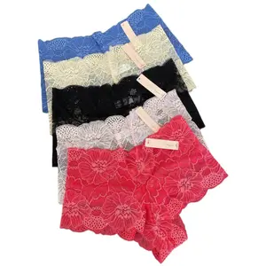 Women's muticolor basic solid scallop trim lace panty casual sheer soft fabric underwear all seasons Panties Womenswear Casual Wear Lightweight