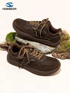Hobibear Spring Autumn Wide Head Women's Casual Walking Shoes, Lace-Up Outdoor Lightweight Sports Shoes, Low Top Round Toe Textile Sneakers