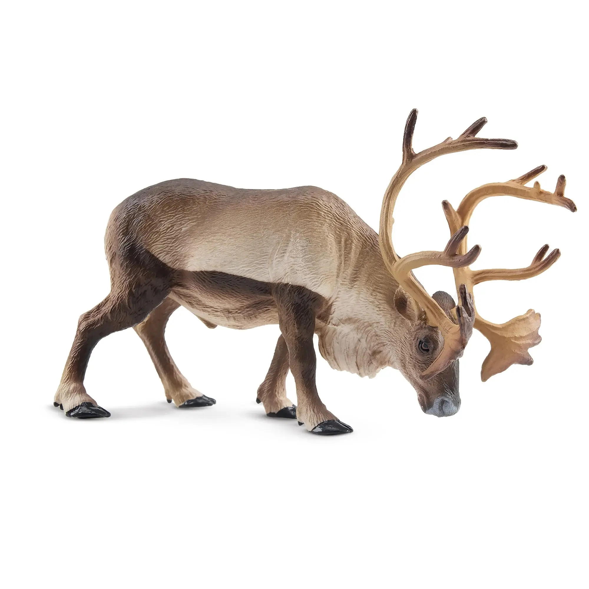 TOYMANY Hand-Painted PVC Plastic Reindeer Decoration Figure - Unisex Arctic Theme Toy, Realistic Look, Collectible Room Decor, 3+ Age Early Education/Montessori Sensory Tool, Collector Gift
