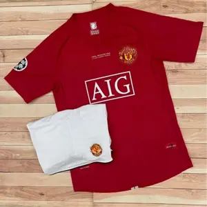 Manchester United 2008 Football Kit, Retro MU Football Shirt - High-Quality Polyester Fabric