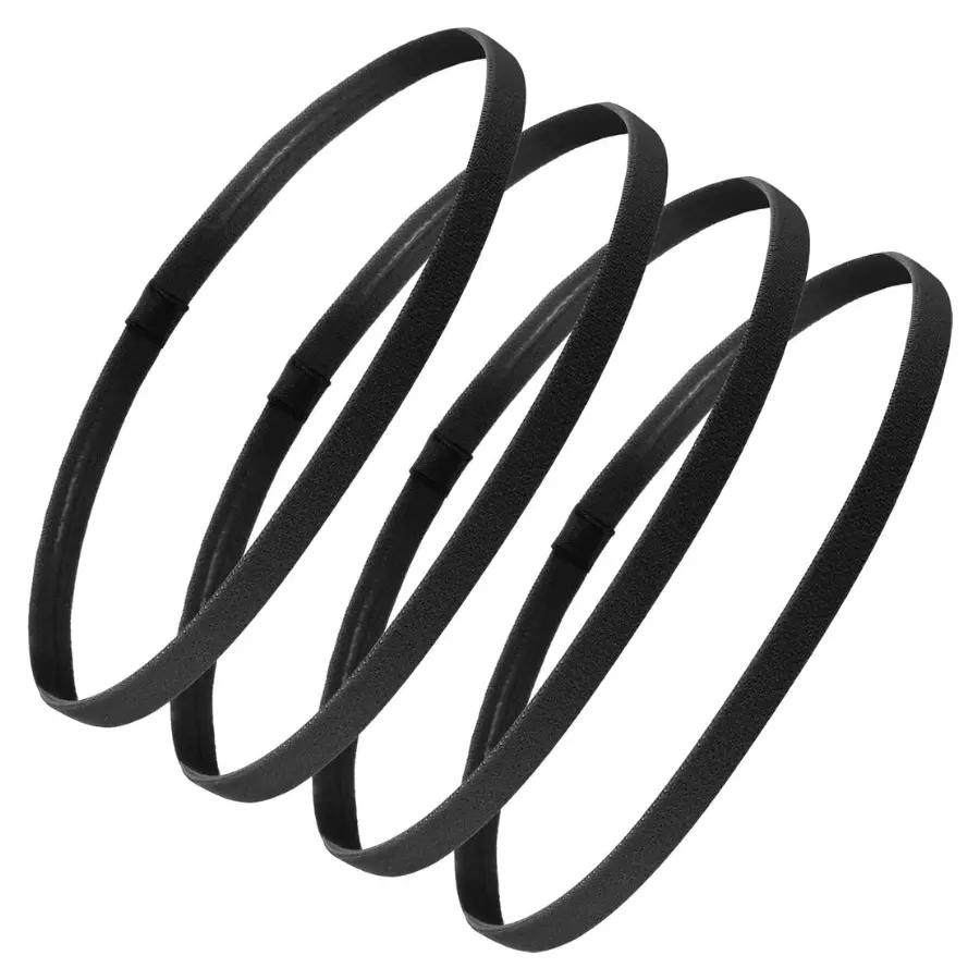 4 Pieces Elastic Sports Headbands for Women & Men, Thick Non Slip Sweat Hair Bands for Workout, Running, Gym, Yoga & Fitness