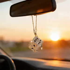 Premium Dice Car Hanging Ornament, Rearview Mirror Decoration, Car Interior Decor, High-End Style, Perfect for Vehicle Accessories