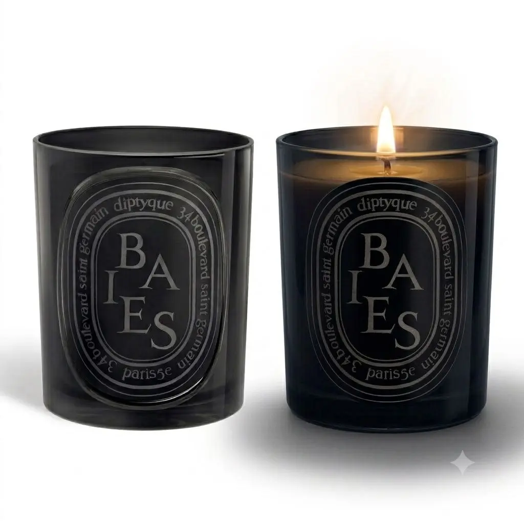 Diptyque Black Baies Scented Candle - Paris Icon, Blackcurrant & Rose Notes, 10.2oz, 75 Hours Burn Time, Home Decoration, Gift,