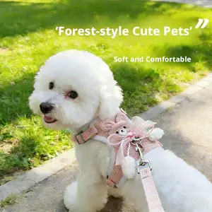 Dog Harness Leash for Small Breeds, Teddy Dog Rope, Puppy Chain Walking Collar, Comfortable Chest Strap, Ideal for Daily Walks