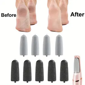 9 PCS Ultra-Coarse Quartz Sand Foot Grinder Replacement Heads (Excluding machines) Iong 2.34inch - Effective Callus Remover and Pedicure Tool Accessories - Plastic Material, Unscented, and Gentle on Skin Manicure Nail Crystal Smooth