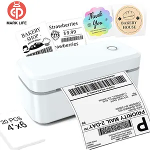 MARK LIFE Wireless 4x6 Small Business Logistics Label Printer, Bluetooth Thermal Logistics Label Printer, suitable for logistics, air, and sea shipping labels. Supports iOS, Android, Windows, and Mac, compatible with TikTok Shop, eBay, Shopify, and Etsy.