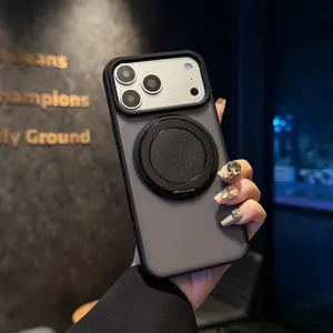 For iPhone 17 Pro Max Air Phone Case 360 Rotating Stand Holder Magnetic Cases Bracket Shockproof Cover