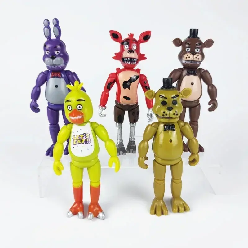 6Pcs FNAF Special Edition Anime Figure Detachable Joint Bonnie Bear Freddy Action Figure Model Toys