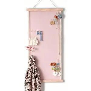 Wall Mount Jewelry Organizer Display Hanging Earrings Holder for Women Girls Reusable Multi-Purpose Storage Space Saving Durable Stud Earrings Necklaces Hair Clips Hanger Box Boxes Gift Boho