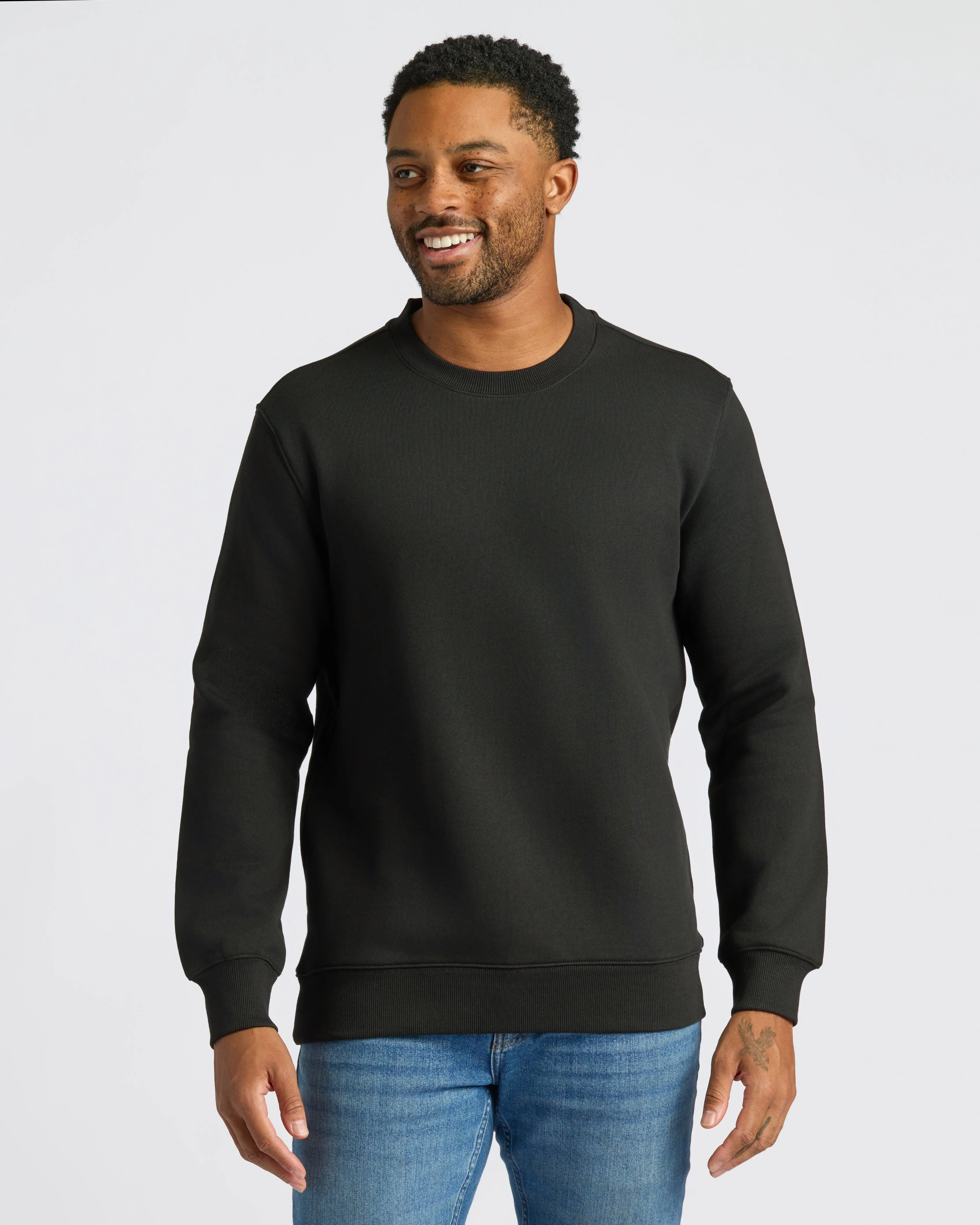 Black Fleece French Terry Pullover Crew Neck