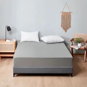 Waterproof Fitted Bed Sheets,Mattress Protector for Home & Hospital Care Beds, Soft Hospital Bed Sheets with Elastic All Around(1, Gray, Queen)