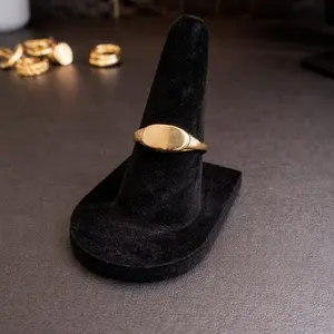 Oval Flat 14K Gold-Plated Ring