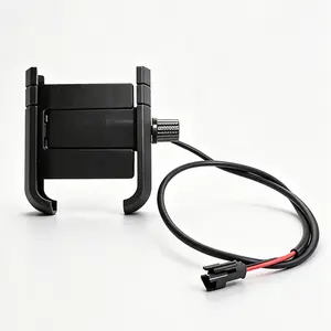 Electric Bike Phone Holder, 360° Rotatable Universal Handlebar Mount, Fits E-Bikes, Motorcycles & Scooters, Shockproof Phone Clamp