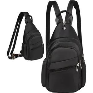 Small Crossbody Sling Bag for Women, Mini Backpack Sling Backpack Convertible Chest Bag for Travel Daypack
