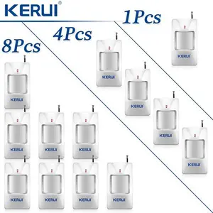 KERUI 433MHz Wireless PIR Detector Motion Sensor P815 for Intruder Alarm System Wall Mounted Adjustable Distance 9-18m