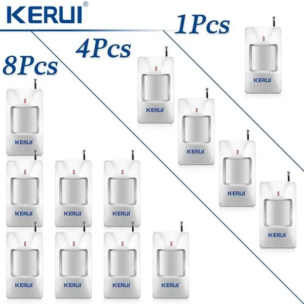 KERUI 433MHz Wireless PIR Motion Sensor Detector P815 for Intruder Alarm System, Wall-Mounted, Energy-Efficient, Temperature Compensation, 9-18m Adjustable Detection Distance, Energy Efficiency