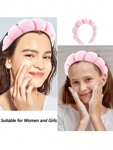 Spa headband 1 Pcs for women-girls, Makeup sponge headband, Non slip face wash, skincare-Padded soft thick terry cloth hair band accessory 1 Pcs
