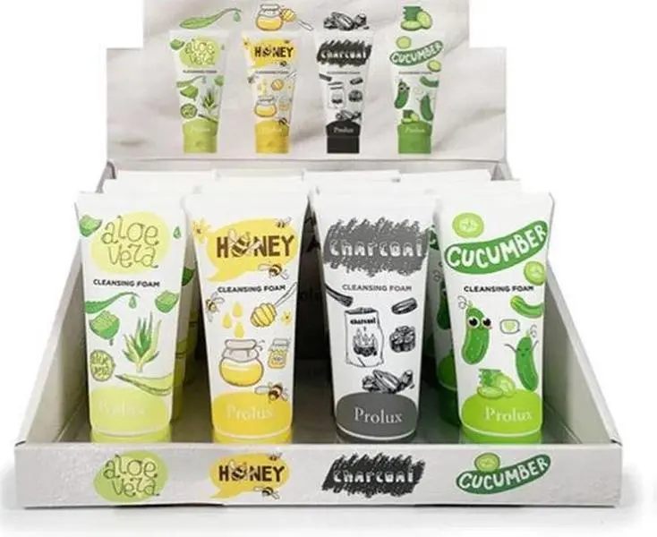 Prolux Cleansing Foam - Soft & Indulgent Formula for Deep Cleansing, Pore-Tightening, Soothing Sensation, Silky Smooth Finish - Available in Cucumber, Aloe Vera, Honey, Charcoal Scents