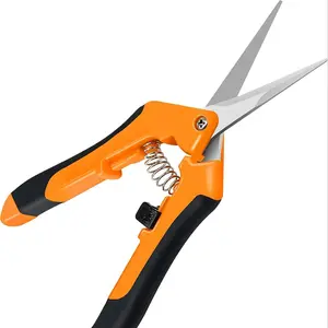 6.5 Inch Professional Gardening Pruning Shears, Heavy Duty, Stainless Steel Sharp Blades, Anti-Stick Coating, Ergonomic Handle, Home Trimming Scissors