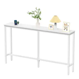 Multi-Functional Narrow Table for Small Spaces, Slim Sideboard with Built-in Power Outlets (2 AC, 1 USB, 1 Type-C), Console Table for Dining, Sofa Side, Hallway, Plant Stand