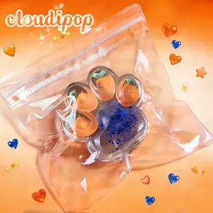 CloudiPop Handmade Carrot Cat Paw Squishy – Cute Silicone Cat Claw Squeeze Toy Featuring Carrot Mini Detail for Stress Relief and Office Play