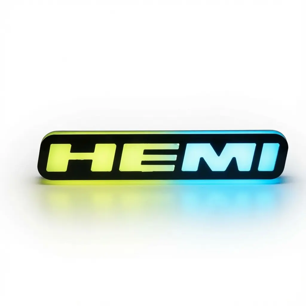 RGB LED Grille Badge for Dodge Charger, Challenger, Durango, SRT R/T, App Controlled Light Up Emblem