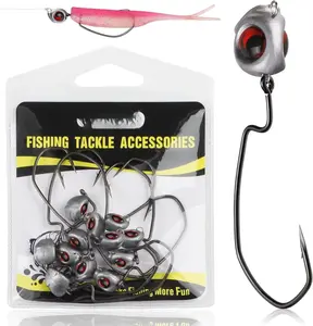 Swimbait Jig  12 count Ned Rig Jig Heads Weedless Jig Heads with 3/0 Texas Rig Hooks for Bass Fishing 1/8 1/5 1/4 3/8oz