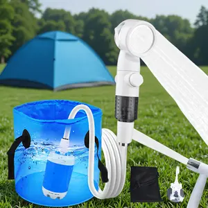 Portable Electric Camping Shower, Camping Shower Head, USB Rechargeable Waterproof Outdoor Shower Kit, Outdoor Shower Tool for Travel, Camping, Hiking, Pet Bathing
