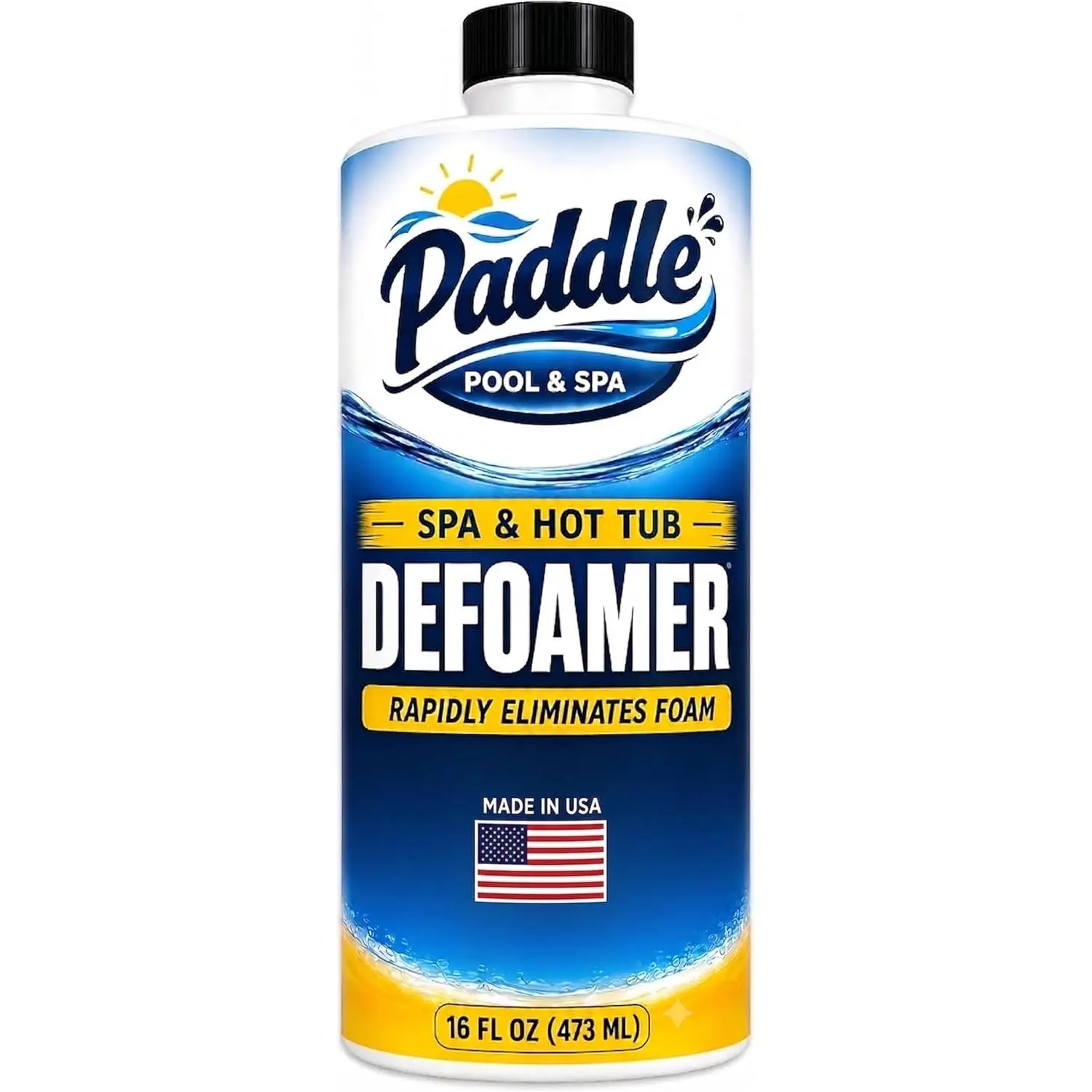 Paddle Hot Tub Defoamer – 16oz Concentrated Liquid – Spa Defoamer, Foam Eliminator & Anti-Foam for Hot Tubs, Spas & Pools – Foam Down Fast – Spa Chemicals Made in USA