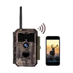 BLAZEVIDEO WiFi Trail Camera 1296P 24MP Game Camera with 75ft No Glow Night Vision Motion Activated IP66 Waterproof Fast Trigger for Wildlife Hunting & Surveillance(W600red)