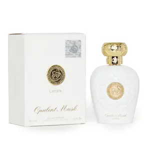 Lattafa Opulent Musk For Women - 100ml Fragrance in White Bottle with Gold Cap and Elegant Packaging