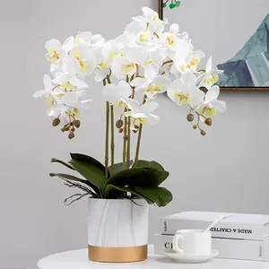 6pcs 9-Head Artificial Orchids, Featuring a Realistic Dendrobium Stem. with a Height of 31 Inches