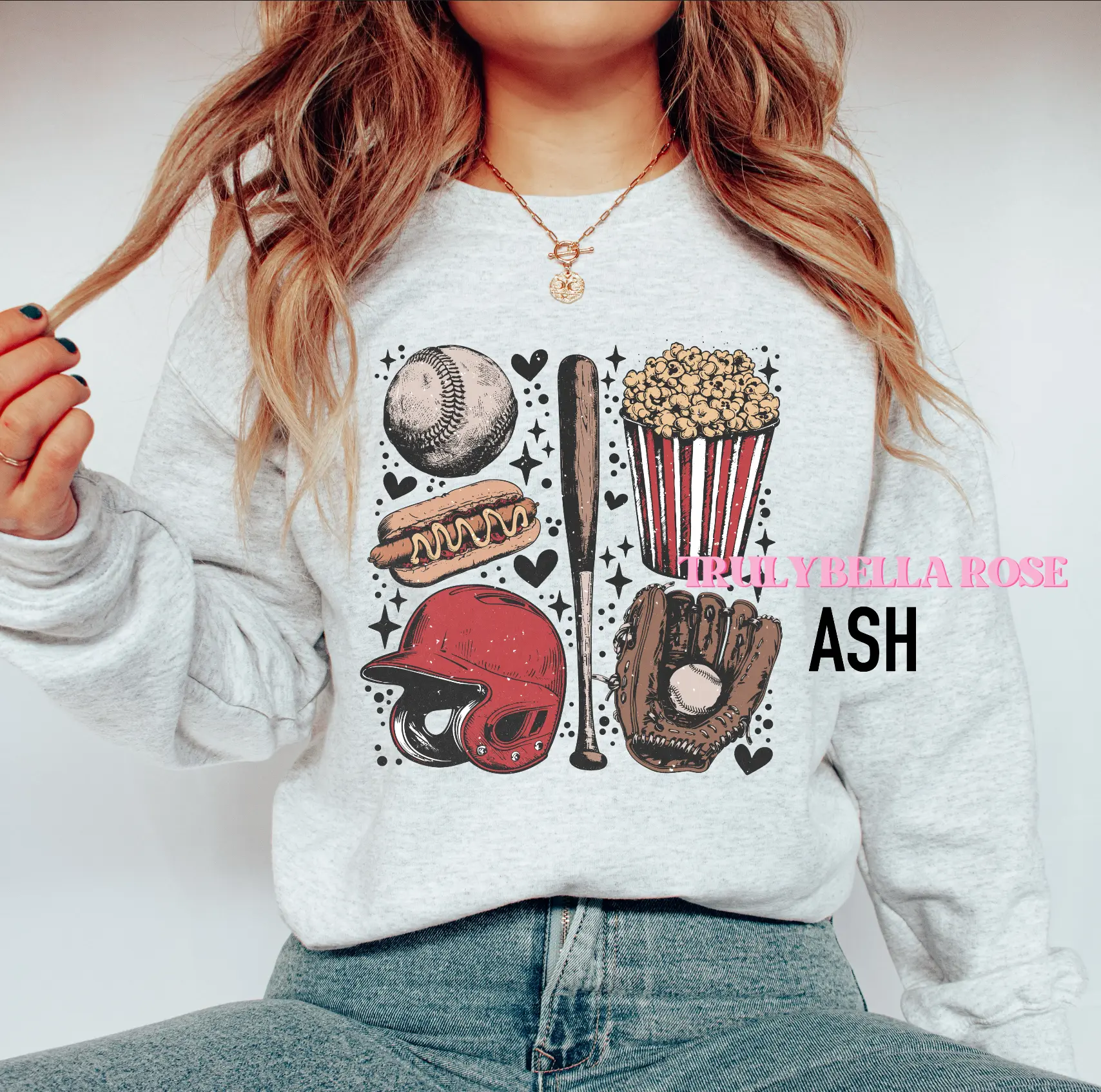 Retro baseball seeatshirt , Gildan sweatshirt