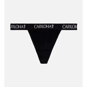 Bamboo Midrise Thong - Black