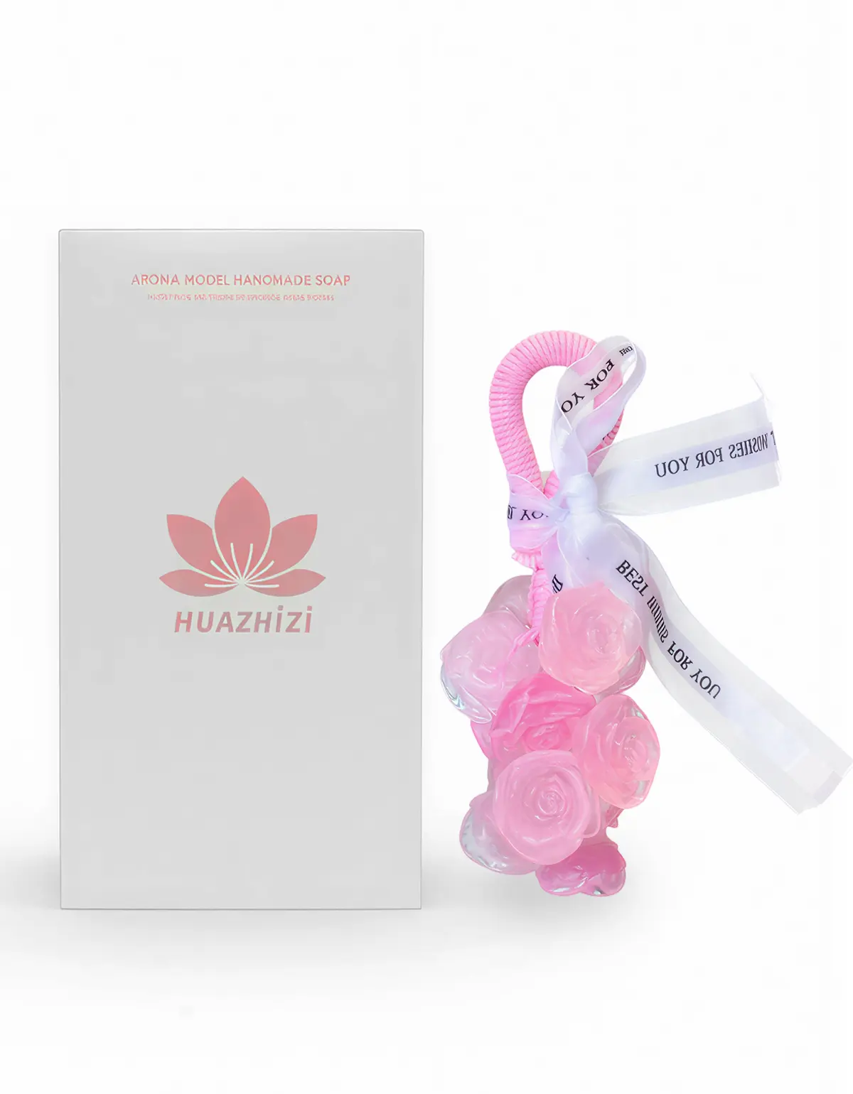 Rose Soap on a Rope, Hydrating & Cleansing Body Wash Bar with Shea Butter & Vitamin E, Moisturizing Formula to Restore Radiance, Luxury Mother's Day Gift for Adults, Body Care