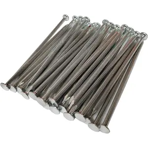 Landscape Stakes,Metal Galvanized Landscape Spikes for Artificial Turf,Tent Spikes,Paver Edging (9, 8 in)