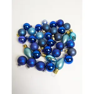 Small Blue Vintage Christmas Ornaments