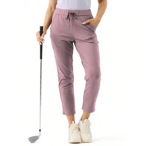 Women's Pants 7/8 Stretch High Waisted Sweatpants 4 WayStretch Travel Athletic Work Golf Pants With Pockets