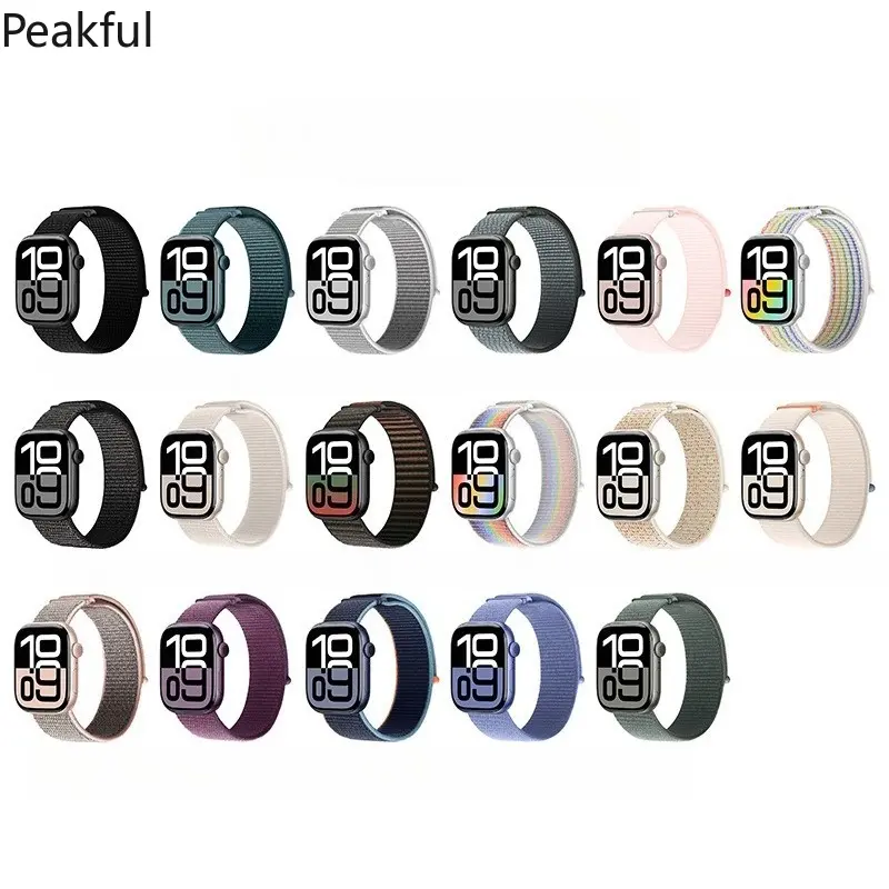 For Apple iwatch11 Watch Strap Two-Section Nylon Loop Strap Ultra3 Braided Strap For Apple iwatch11 Watch Strap Two-Section Nylon Loop Strap Ultra3 Braided Strap