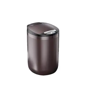Ashtray with Lid,Smokeless Ashtray for Cup Holder Smell Proof,Detachable Stainless Steel Car Ash Tray with LED Auto Light, for Most Car, Office, Home (Grey)