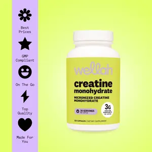 Wellah Creatine Capsules | Creatine Monohydrate Supplement | 3g of Creatine Per Serving | 30 Servings  creatine for women | tiktok shop deals |  gym essentials women |  supplements for women | nurse essentials |