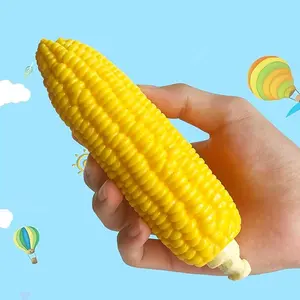 Cute Corn Shape Squeeze Stretch Adult Decompression Vegetable Toy Fun Tabletop Decoration for Party and Home Use, Stress Relief Toy for Boys and Girls (7 Inch)