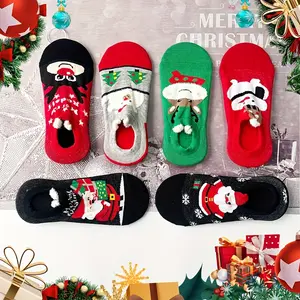 Women's Cute Cartoon Christmas Themed Socks, 6 Pairs/10 Pairs, Perfect for Autumn & Winter Seasons, Festive Footwear Accessories
