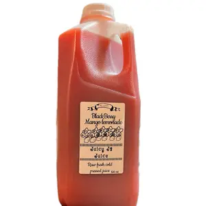 2 BlackBerry Mango Pineapple Lemonade Pressed Juice - 100% Pure & Pulpd - 64 oz (1.78 L) - Drink with Fruit Flavor - Natural Juice with Blueberries & Lemon - Vitamin