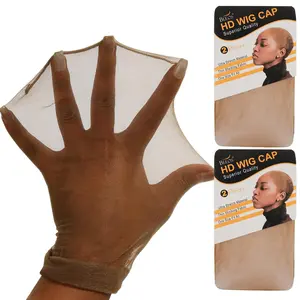 4 Pieces Invisible and Sheer Breathable Ultra-thin Stretchy Stocking Caps for Lace Front Wigs, Bald Cap for Women