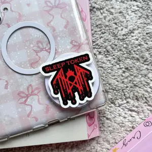 Sleep Token Phone Grip – Red Dripping Logo Design, Metal Music Fan Gift, Rock and Metal Band Accessory