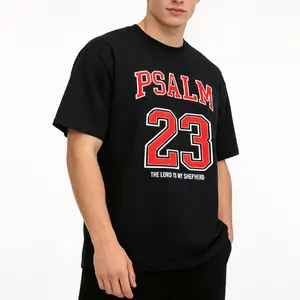 Psalm 23 “The Lord is My Shepherd” T-Shirt — Vintage Collegiate Christian Graphic Tee, Soft 100% Cotton Unisex Short Sleeve Top, Faith Streetwear Apparel