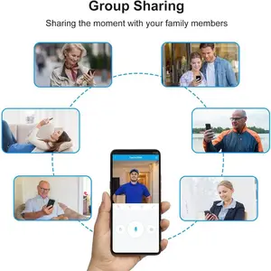 Smart Wireless Remote Video Doorbell Camera, Intelligent Visual Doorbell HD Night Vision WiFi Rechargeable Security Doorbell Cameras,Two-Way Calls,Photo,Recording,APP Control